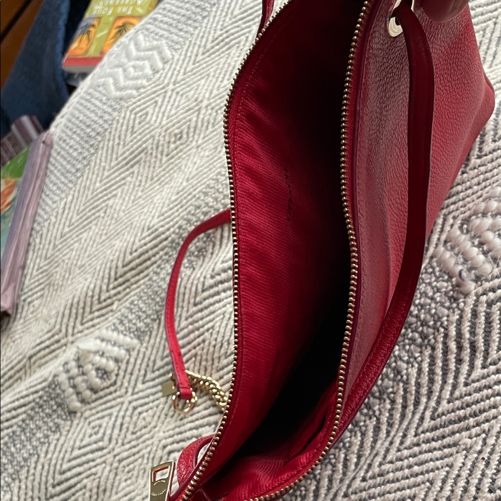 Coach Cherry Red Leather Shoulder Bag - Picture 4 of 5